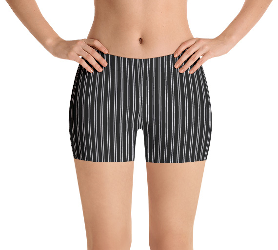Classic Pinstripe Exercise Compression Shorts - Sporty Chimp