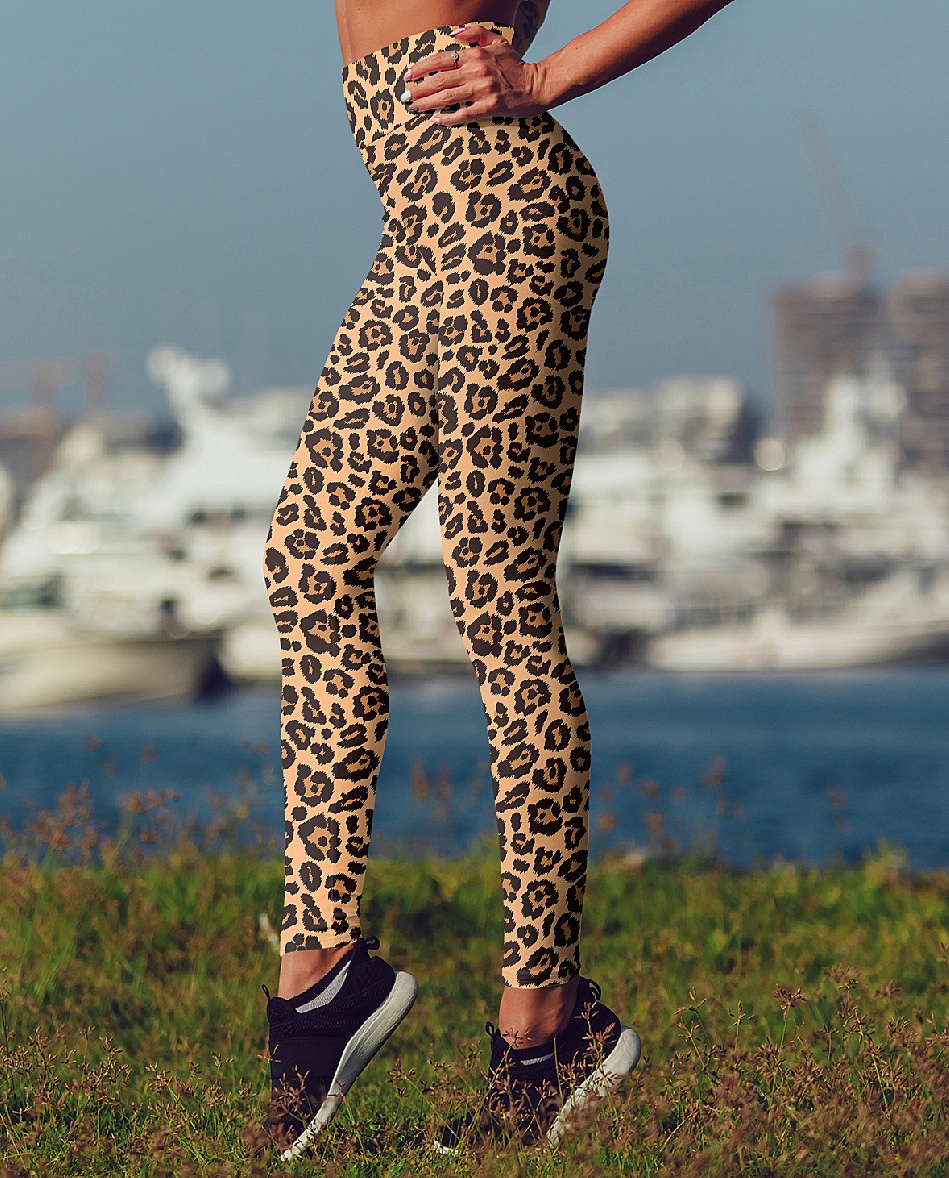 Leopard Skin Yoga Leggings - Sporty Chimp legging, workout gear & more