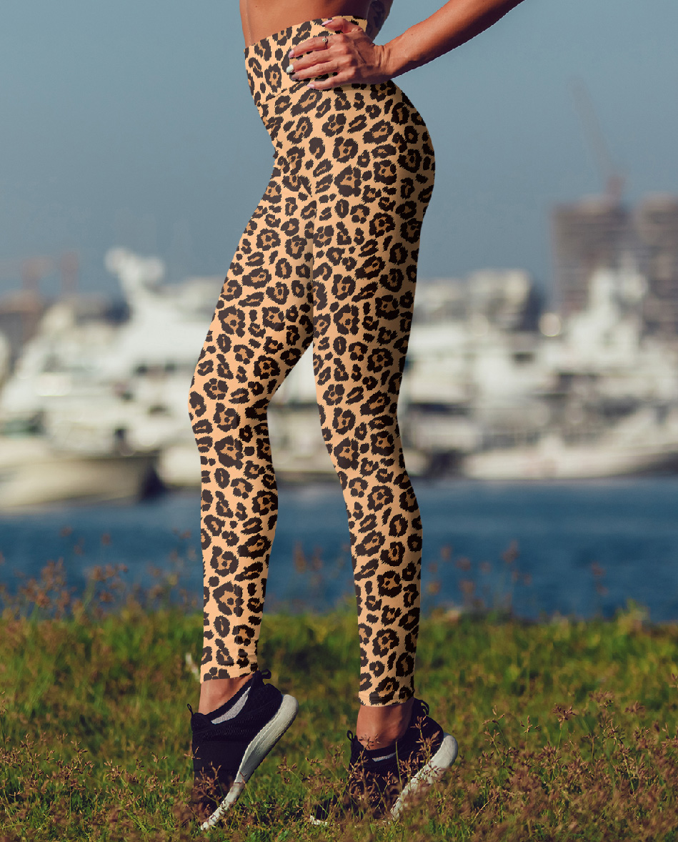 leopard workout pants