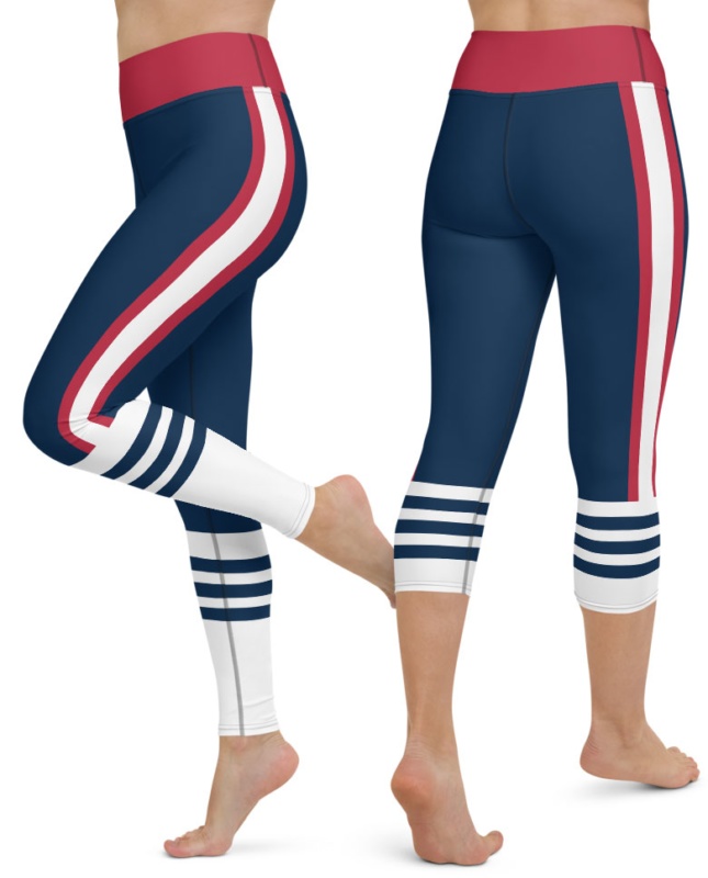 New England Patriots Yoga Leggings - Sporty Chimp legging, workout gear ...