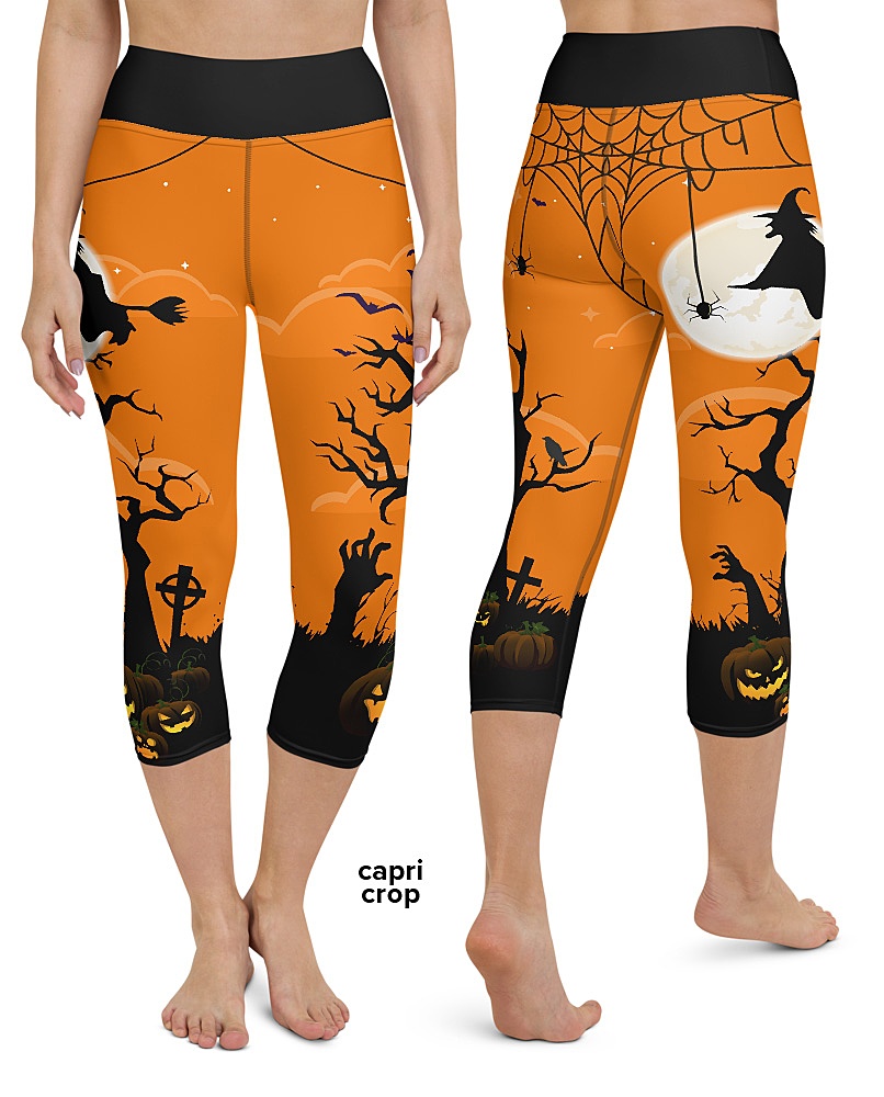 Hocus Pocus Halloween Inspired Leggings in Capri or Full Length