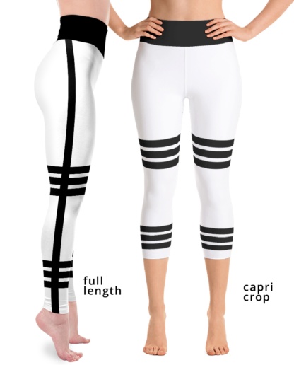 Sexy side strip yoga leggings striped exercise pants