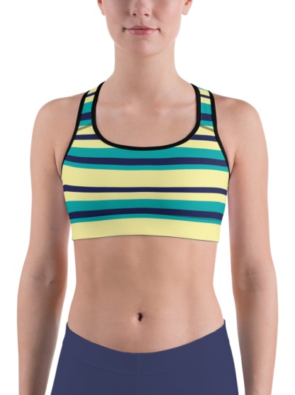 hot sexy horizontal stripe stripes striped sports bra
