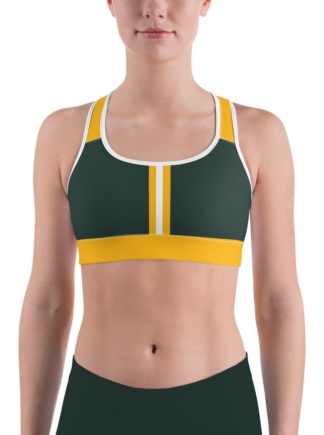 Wisconsin Green Bay Packers exercise sports bra uniform NFL Football exercise top