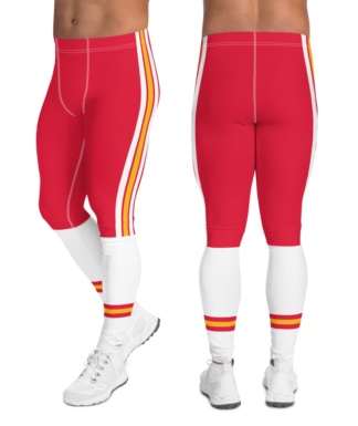 The Kansas City Chiefs leggings for men uniform NFL Football exercise pants running tights