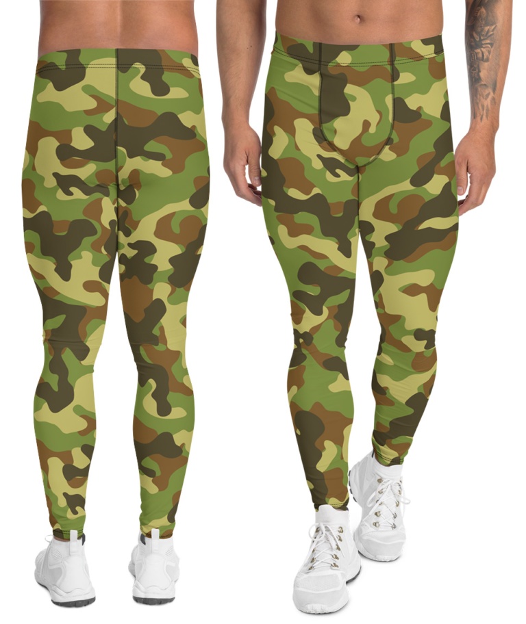 Men's Sports Camouflage Leggings - Sporty Chimp legging, workout gear ...