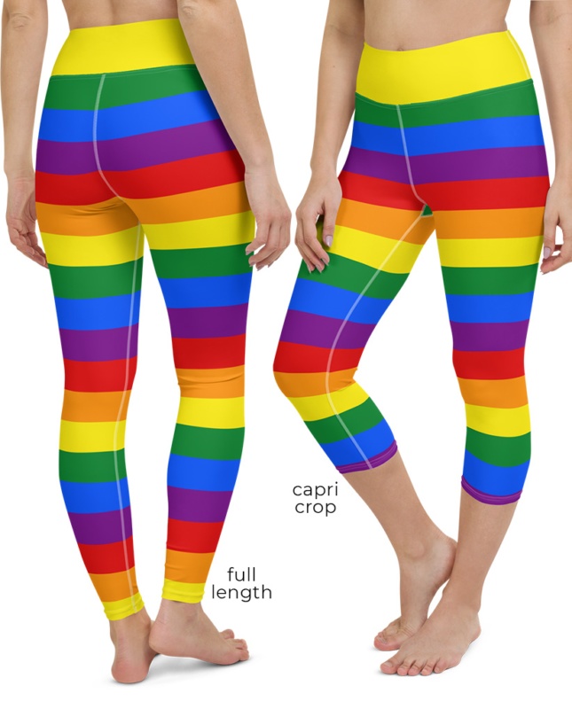 Gay Flag Yoga Leggings Sporty Chimp Legging Workout Gear And More 