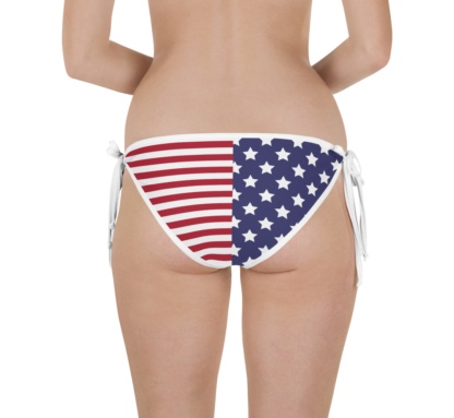 american flag fourth of july reversible bikini bottom