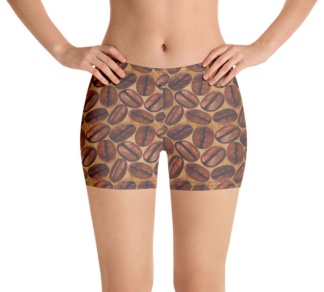 Addicted to Caffeine Lover Coffee Bean Women's exercise running shorts