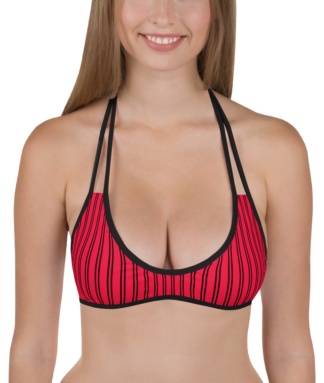 Classic Pinstripe Pinstripes bathing suit two piece swimsuit bikini top