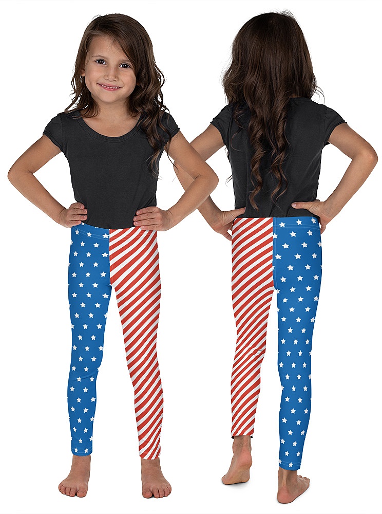 American Flag Leggings for Kids - Sporty Chimp legging, workout gear & more