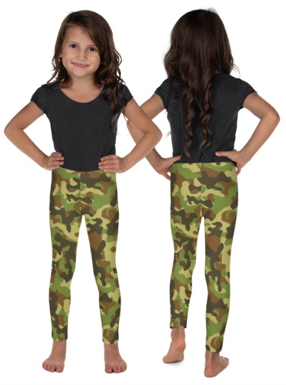 camouflage leggings for children green camo