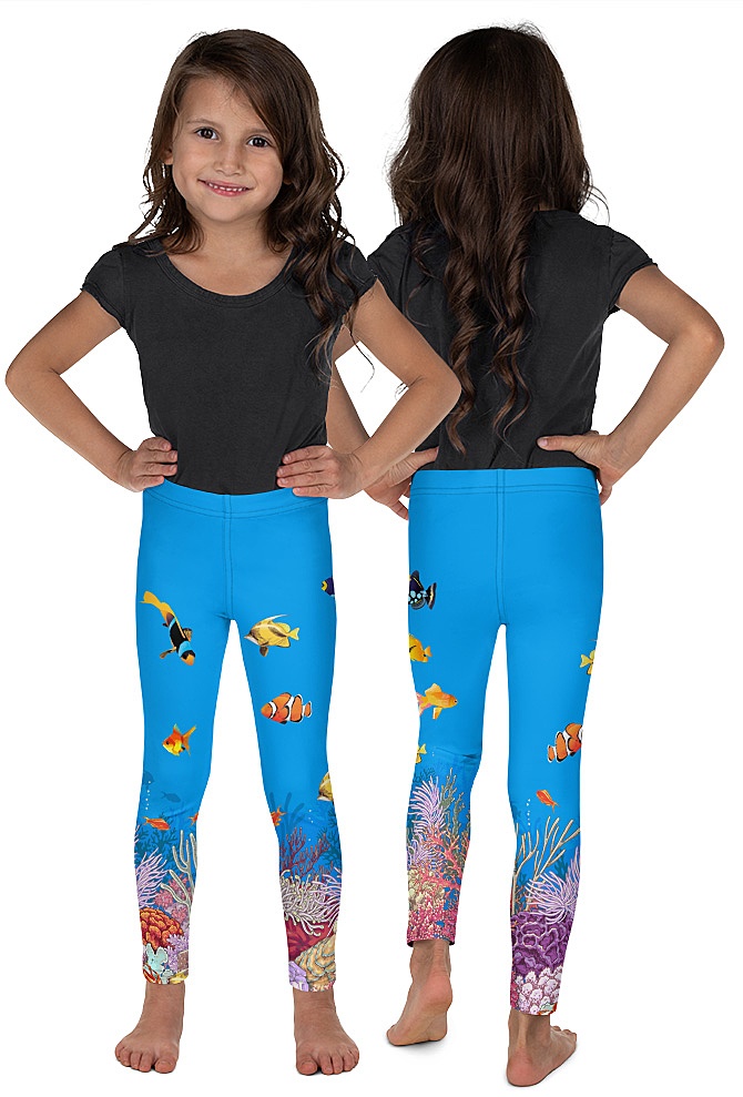 Fish & Coral Reef Leggings for Kids - Sporty Chimp legging, workout gear &  more