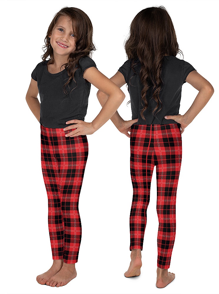 Buy Red and Black Plaid Leggings, Womens Casual Holiday Pants Online in  India - Etsy