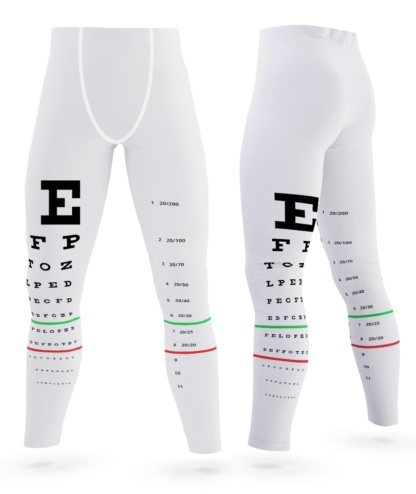 Eye Doctor Vision Specialist Snellen Eye Chart leggings men boy legging eye doctor snellen
