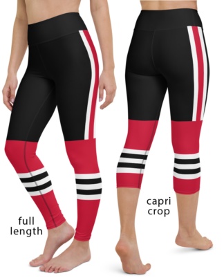 Chicago Blackhawks NHL Hockey Uniform Yoga Leggings