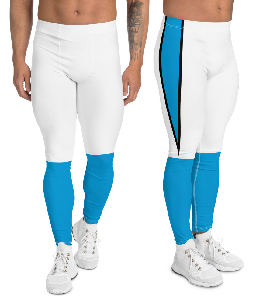 Blue sports leggings