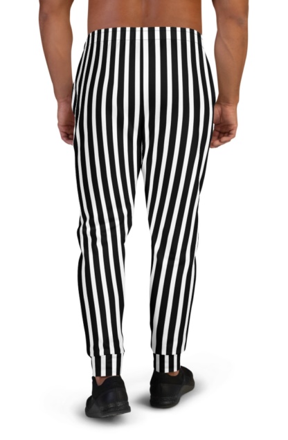 Referee Pants Vertical Strip Joggers for Men