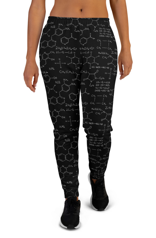 Chemistry Formula & Equation Joggers for Women - Sporty Chimp