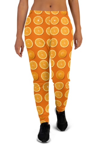 oranges, yellow lemons, purple figs or green avocados Colorful Fresh Fruit Joggers for Women