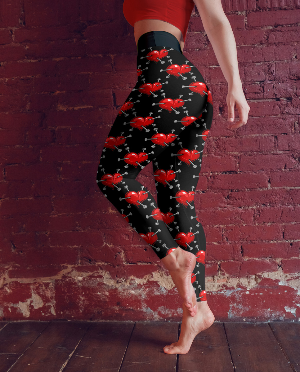 Gothic Skull Roses Heart Lips Eye Doodles Gothic Print 4 Way Spandex Fabric  Stunning Dressmaking Dancewear Tops Leggings -  Canada