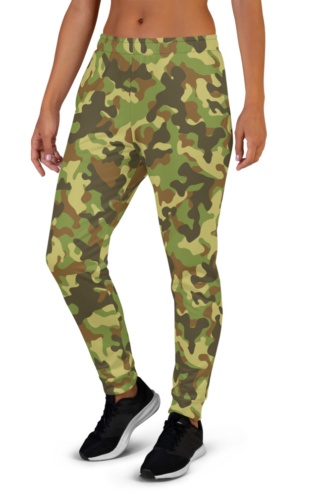 Camo Camouflage Joggers for women's ladies black green khaki blue pink