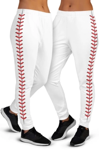 Baseball Stitch Stitches Joggers for women ladies game little league game