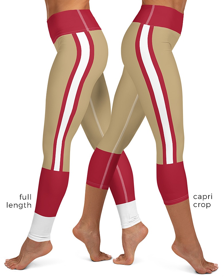 San Francisco 49ers 2Pcs Women Wear Set Tank Top Legging Yoga
