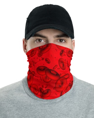 Blood Cells Microscopic Face Mask Neck Warmer red gaiter