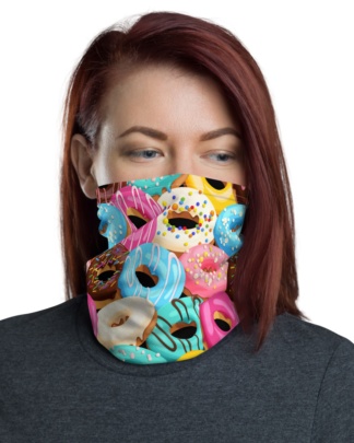 Sweet Donut Face Mask Neck Warmer Neck Gaiter donoughts donuts