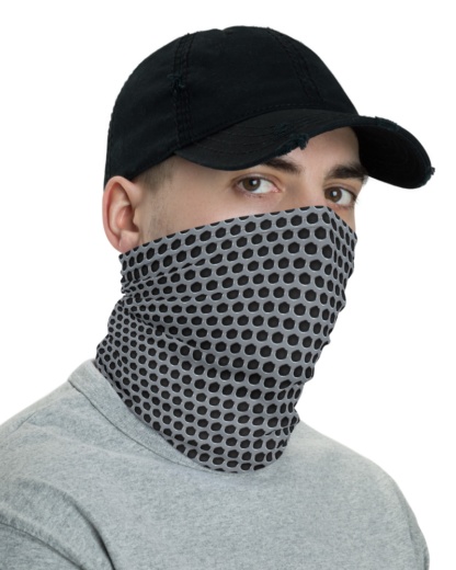 Chrome Metal Grill Face Mask Neck Warmer