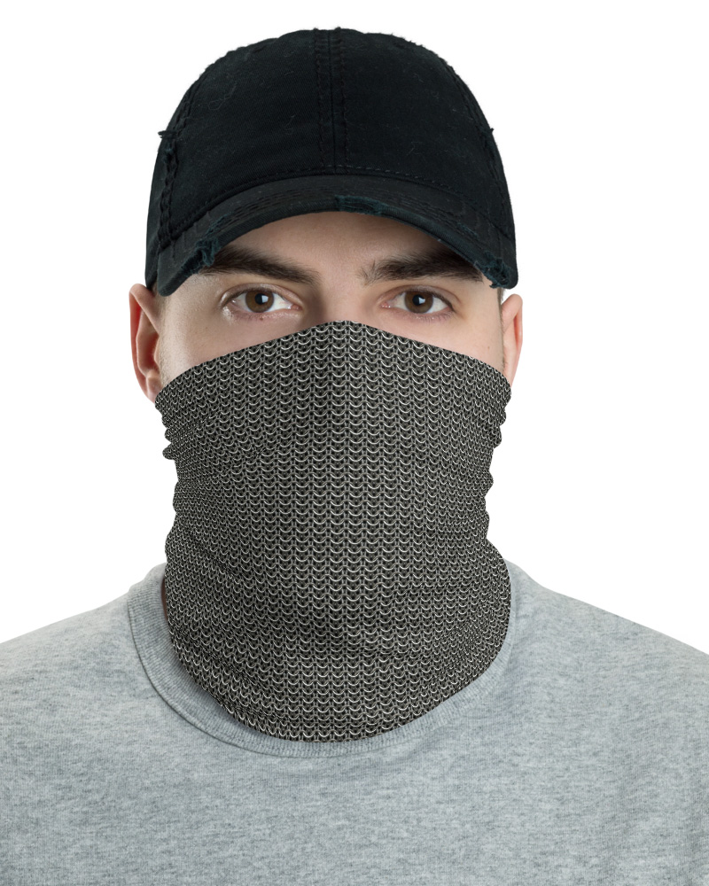 Metal Chainmail Face Mask Neck Warmer - Sporty Chimp legging