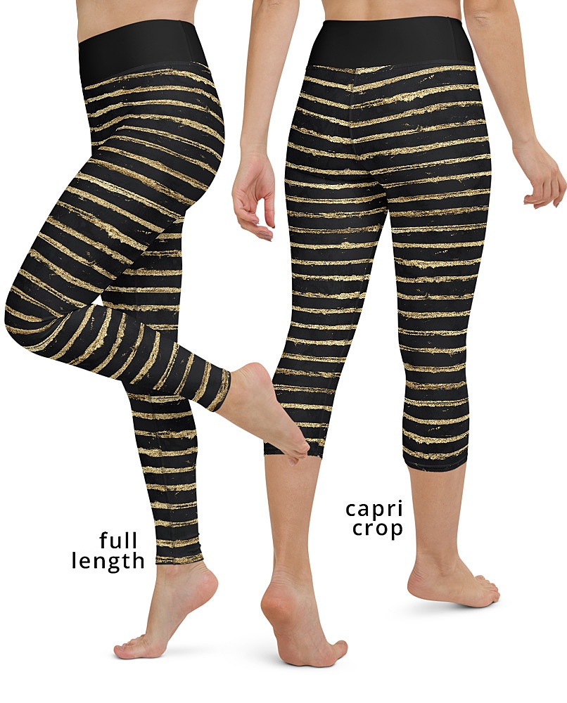 Blue Striped Leggings - Designed By Squeaky Chimp T-shirts & Leggings