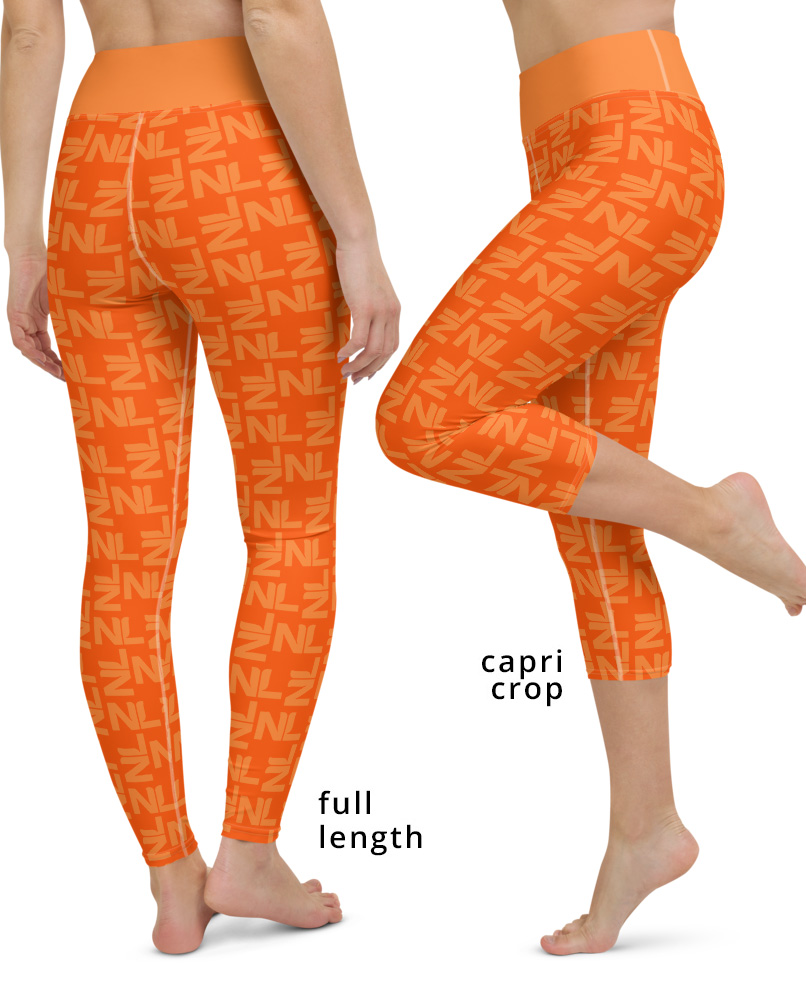 orange yoga leggings