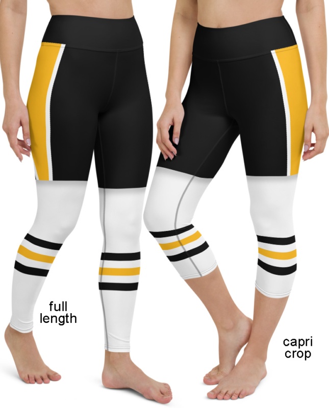 Pittsburgh Penguins NHL Hockey Uniform Yoga Leggings - Sporty Chimp ...