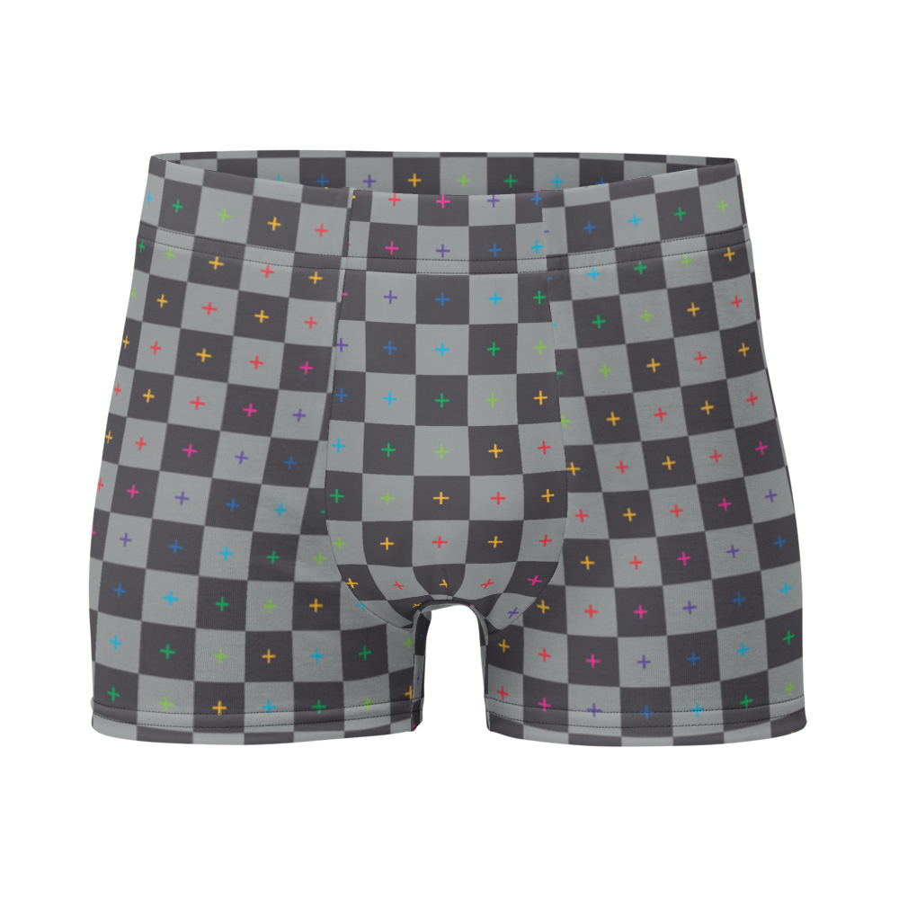 3D UV Grid Men's Boxer Briefs Underwear