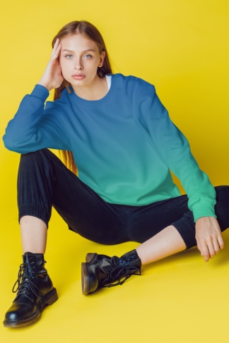 Gradient Sweatshirt / Unisex Size designer fashion color yellow pink purple green