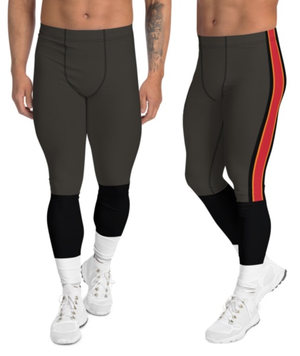 Tampa Bay Buccaneers Football Uniform Leggings For Men Brown White Alternate Red Stripe