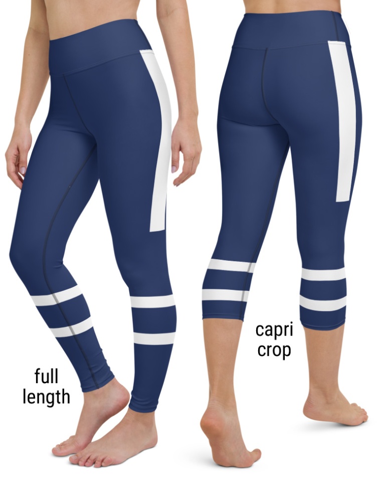 Toronto Maple Leafs NHL Hockey Uniform Yoga Leggings - Sporty Chimp ...