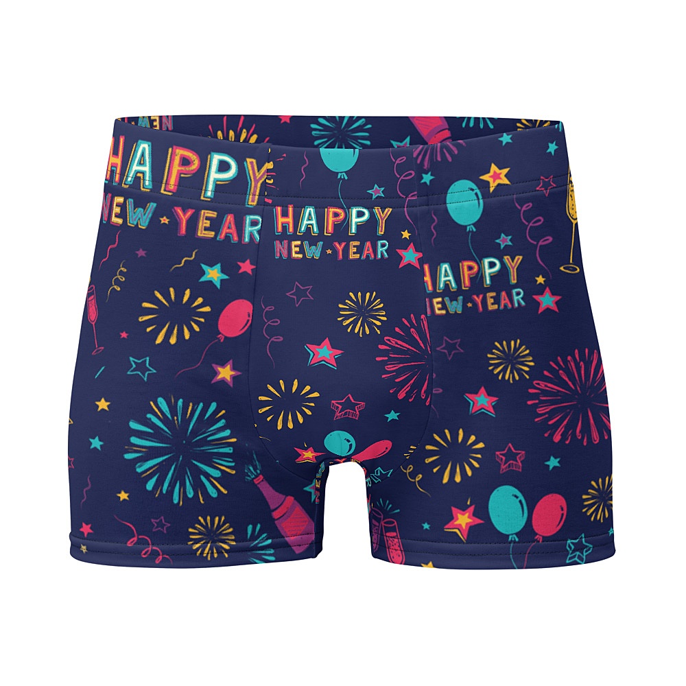 Happy New Years Boxer Briefs Men's Underwear - Sporty Chimp