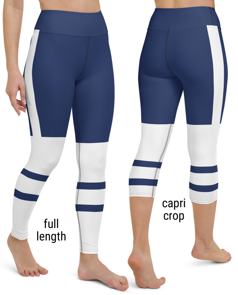 Toronto Maple Leafs NHL Hockey Uniform Yoga Leggings - Sporty Chimp ...