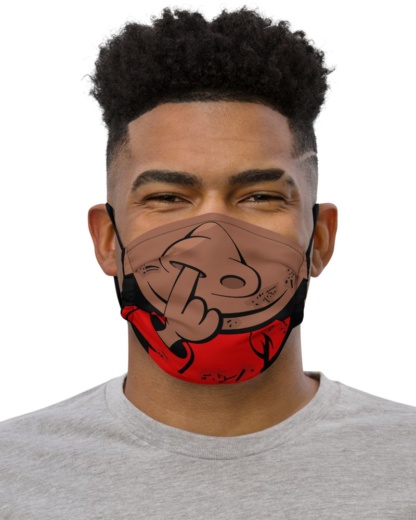 Nose Picker Resizable Face Mask with Filter Pocket