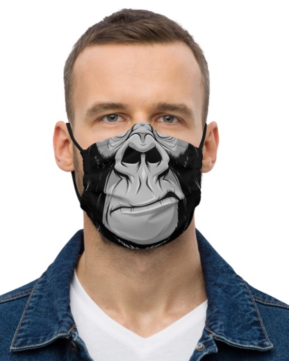 Great Ape Gorilla Face Mask with Filter Pocket great ape monkey