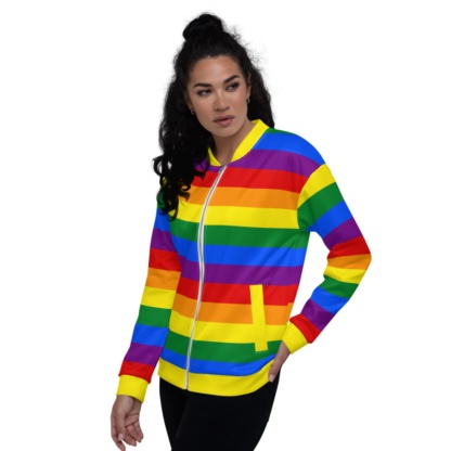 Rainbow Gay Flag Bomber Jacket / Unisex Size