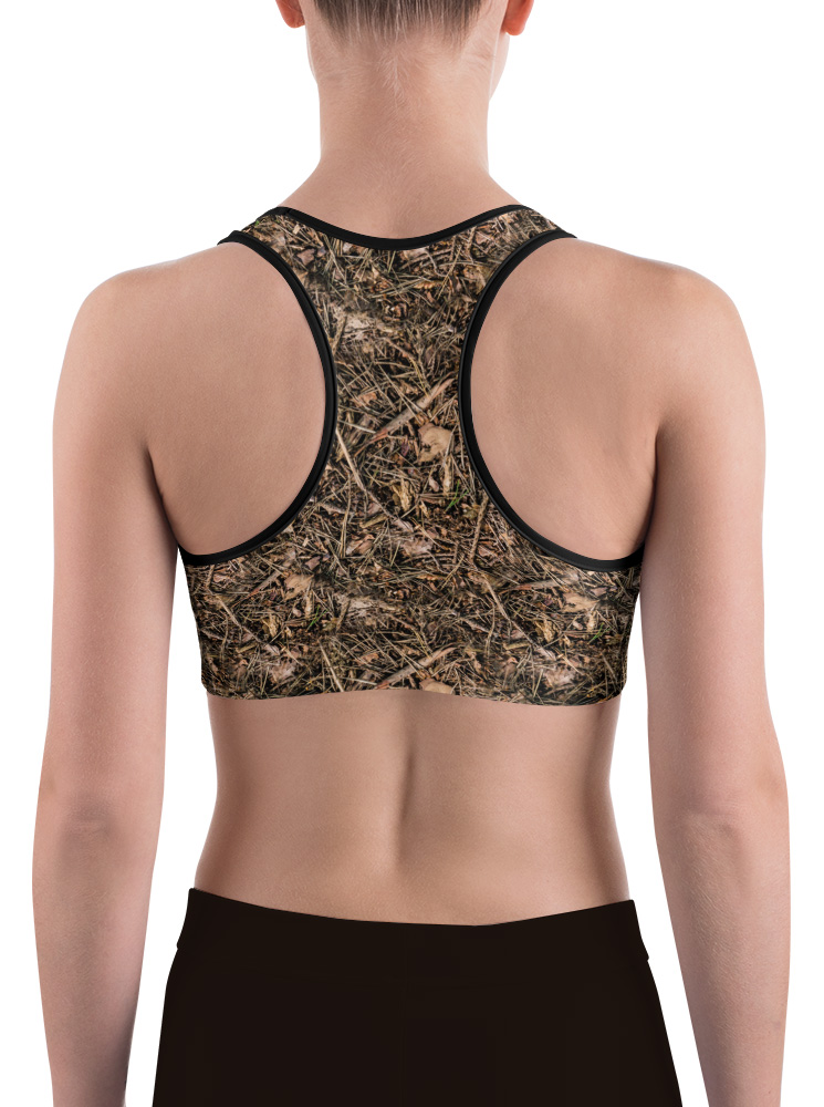 Branches & Twigs Realistic Camouflage Sports Bra