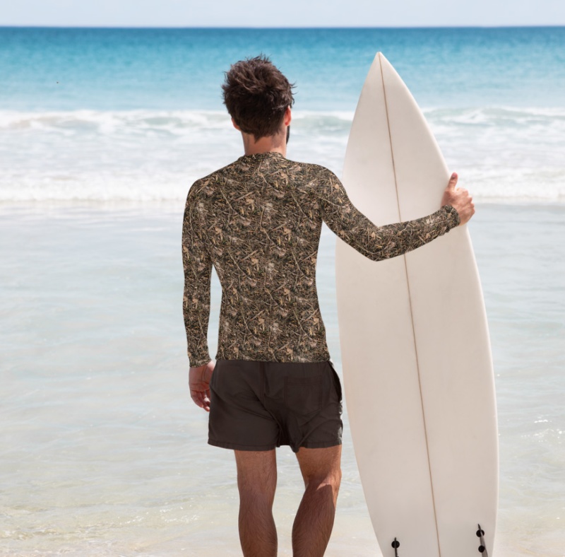 Men’s Branches & Twigs Realistic Camouflage Rash Guard Top - Sporty ...