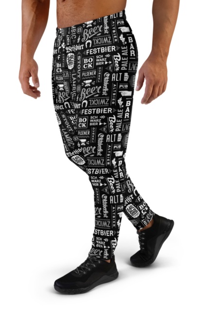 craft beer, ale, lager, ipa & stout joggers sweats sweatpants men