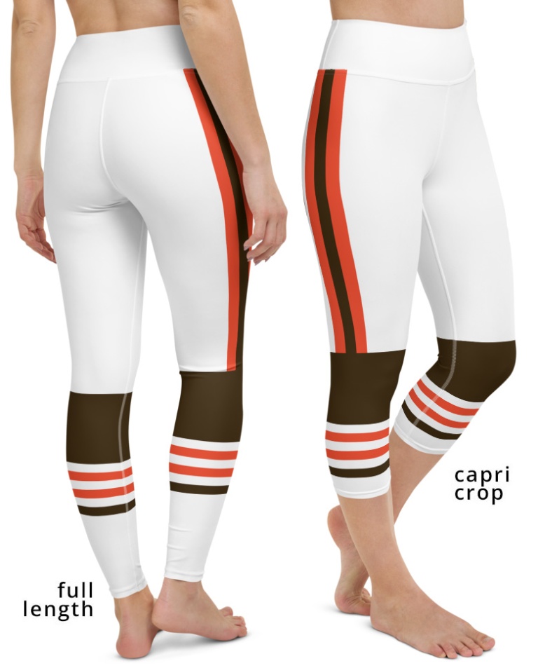 New Cleveland Browns Uniform Football Yoga Leggings - Sporty Chimp ...