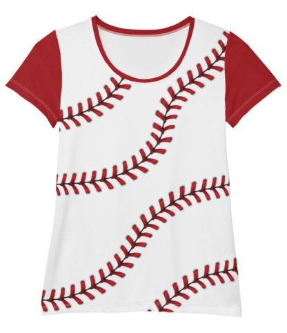 Baseball T-shirt for Women / Athletic Short Sleeve