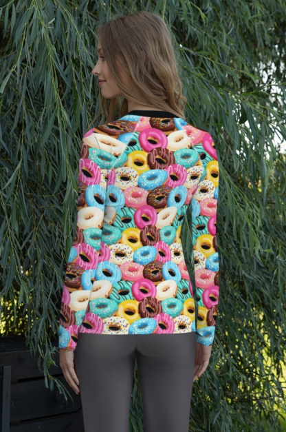 Sweet Tooth Donut Women's Long Sleeve Rash Guard